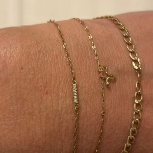 Catbird Sweet Nothing Forever Bracelet with Fairy Light Diamond Link 14k